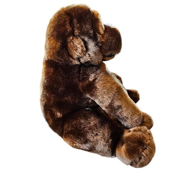 Vintage Brown Gorilla Ape Monkey Plush Stuffed Animal 9.5 Inches Huggable - Picture 6 of 9